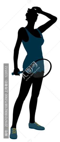 非洲裔美國女子網(wǎng)球選手剪影