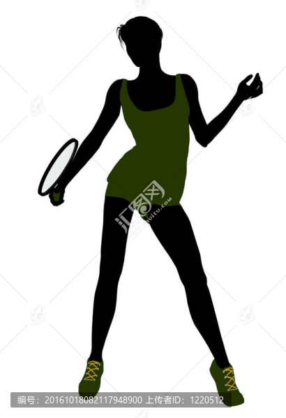 女子網(wǎng)球選手剪影