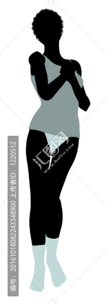 非洲裔美國(guó)人的內(nèi)衣剪影