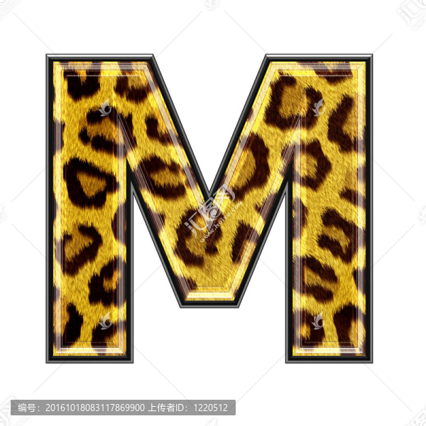 三維信與豹皮膚紋理-,M