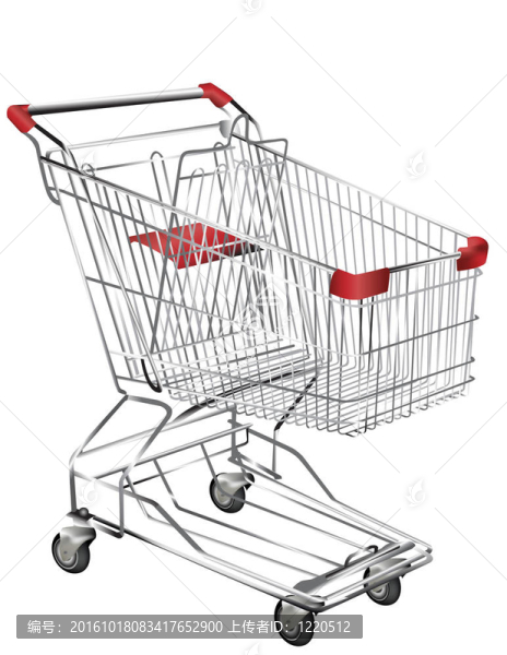 白色金屬購物車