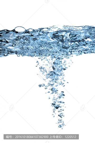 白水中孤立氣泡