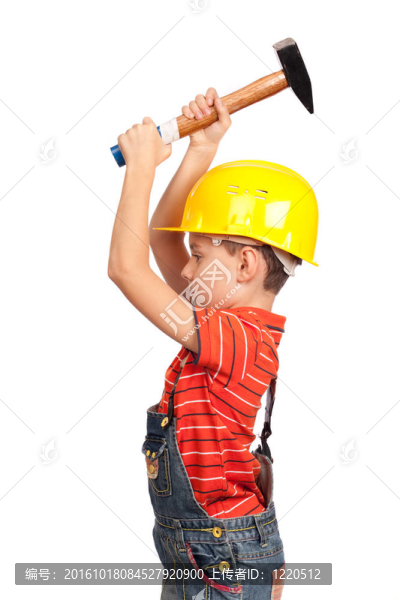 小建筑工人錘擊