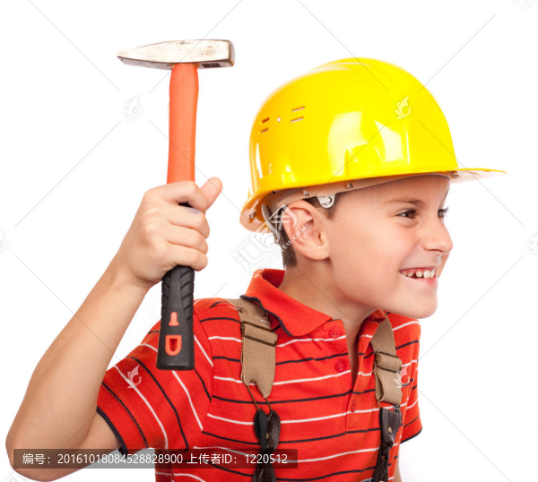 小建筑工人錘擊