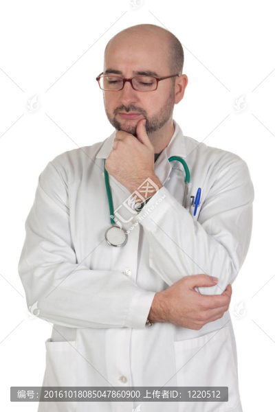 擔(dān)心醫(yī)生沉思的姿態(tài)