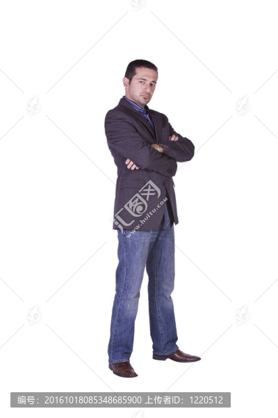穿外套的休閑男子