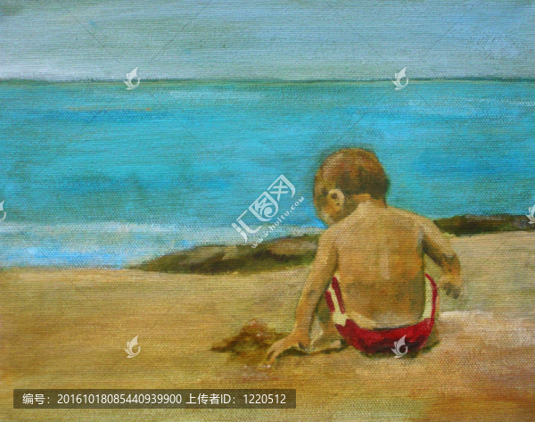 男孩在Beach