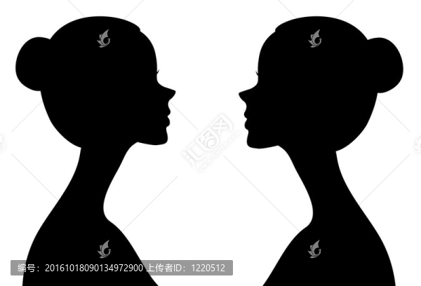 女性剪影
