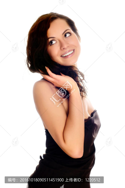 黑色長(zhǎng)發(fā)美女肖像