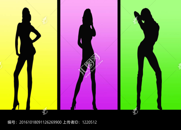 辣妹的剪影