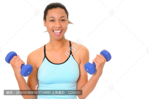 非洲裔美國健康和健身女孩