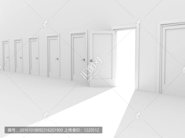 打開3D門中的一排緊閉的門