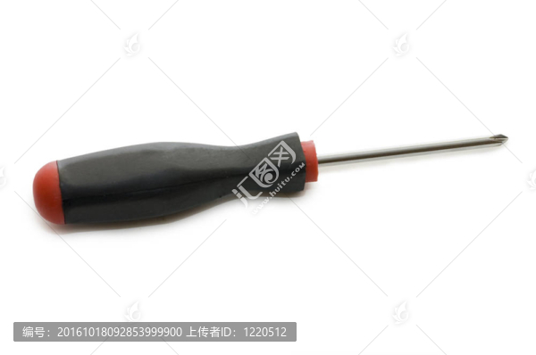 白色背景下的黑色螺絲刀
