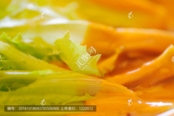 特寫中國食品芝麻醬生菜