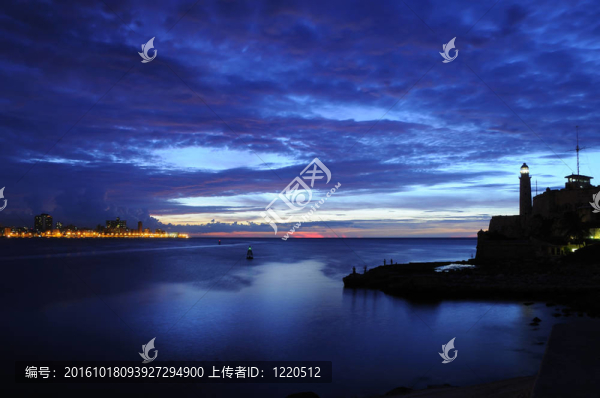哈瓦那豐澤埃爾莫羅日落