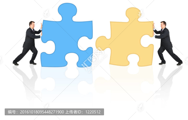 商人連接拼圖拼貼