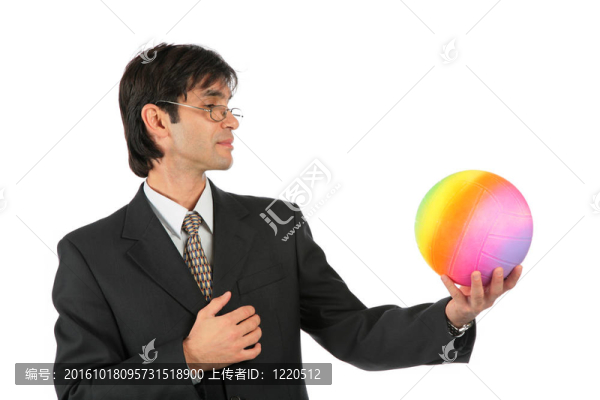 彩色球的商人