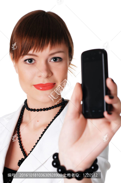 迷人的黑發(fā)女商人