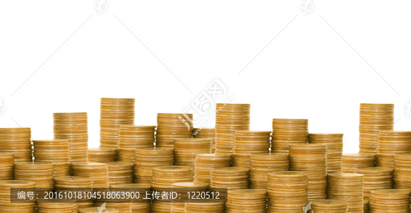 白色背景下的金幣