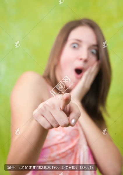 驚訝的女孩