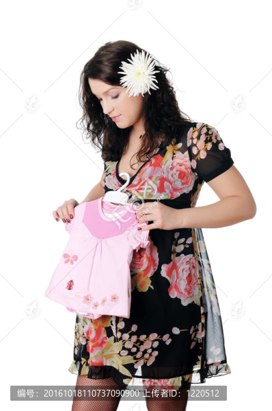 迷人的年輕孕婦