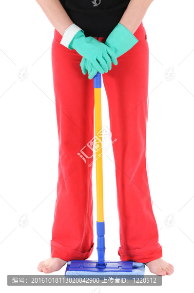 帶拖把的女人