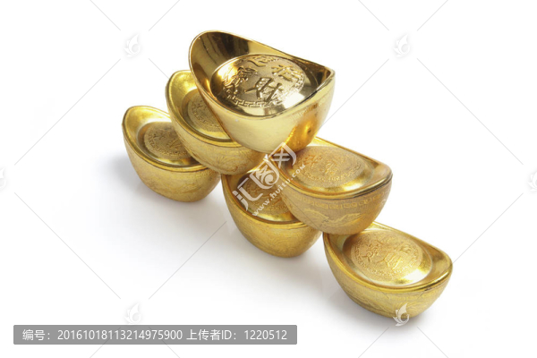 中國金錠堆疊
