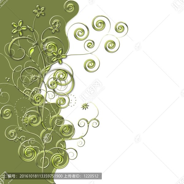 花飾框；白色背景