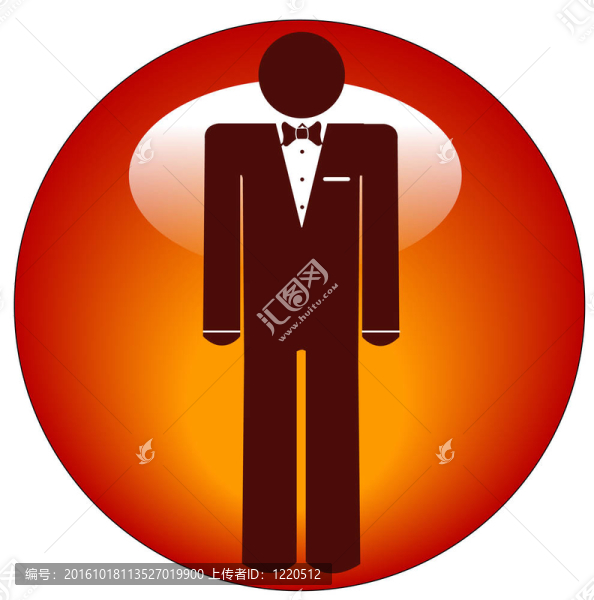 男人穿著燕尾服的圖標(biāo)或網(wǎng)頁按鈕