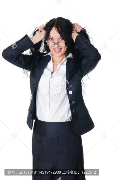 穿西裝的年輕迷人的黑發(fā)