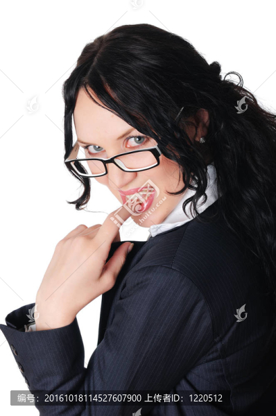 穿西裝的年輕迷人的黑發(fā)