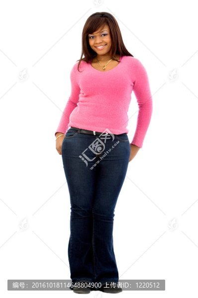 隨便的女人微笑
