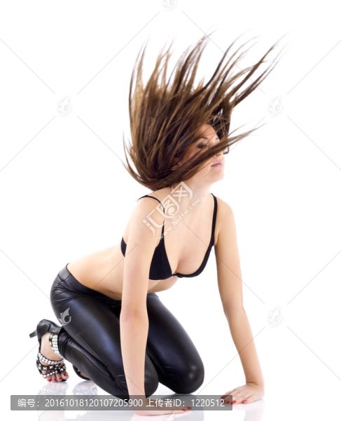 一個(gè)快樂的年輕女人特寫肖像