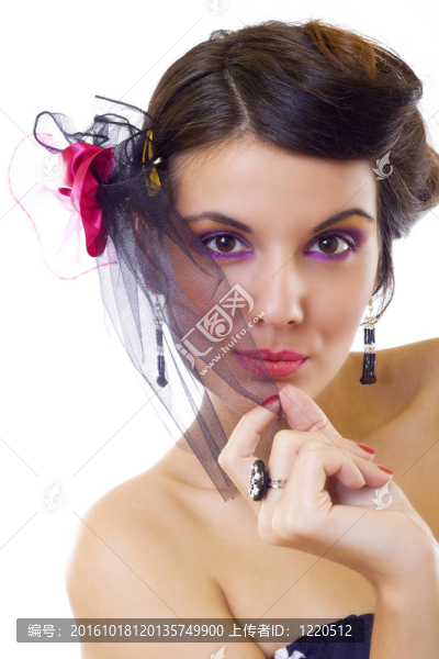 年輕迷人的女人肖像