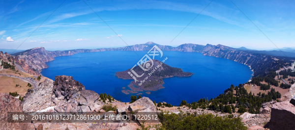 火山口湖45像素的全景