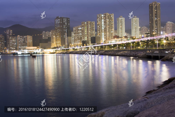 香港的夜晚與高層建筑