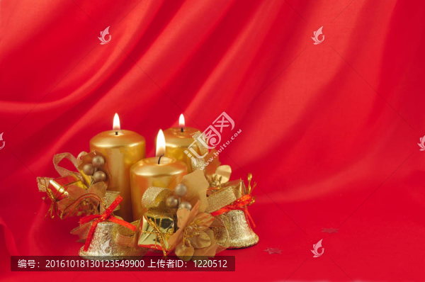 紅色燃燒蠟燭鈴聲