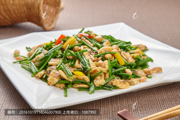 韭菜花蘿卜潤炒蜆肉