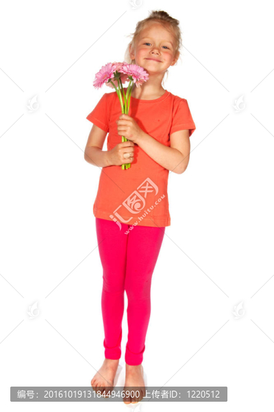 可愛的金發(fā)女孩花