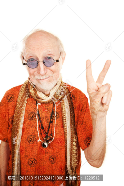 高級男子和平標志
