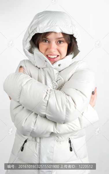 美麗的冬天的女人