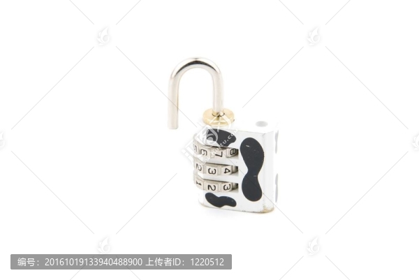 牛型鎖在一個(gè)白色的