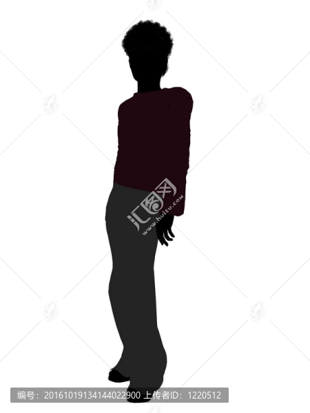美國黑人男性插畫剪影