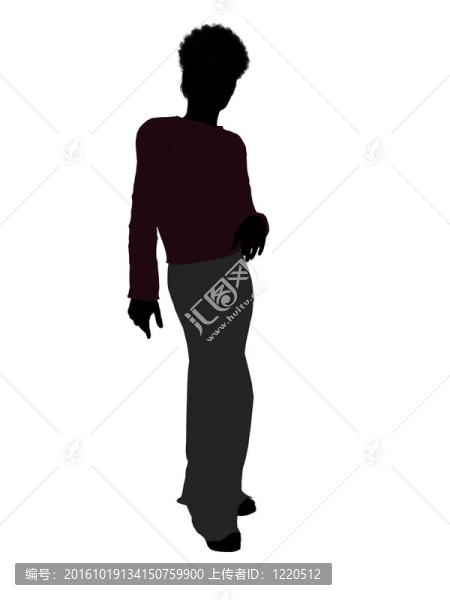 美國黑人男性插畫剪影
