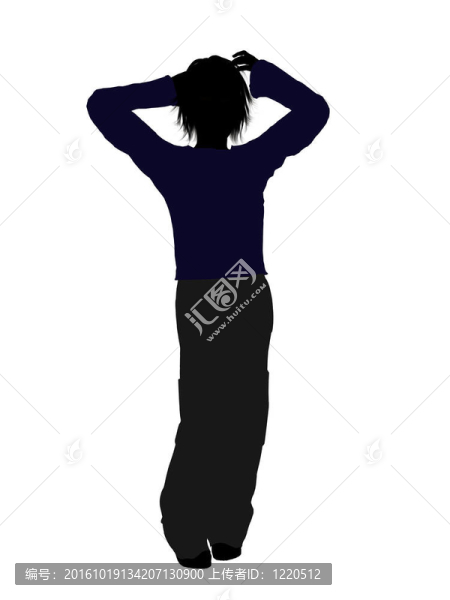 男性青少年插畫剪影