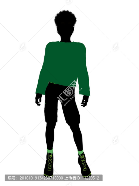 美國黑人男性插畫剪影