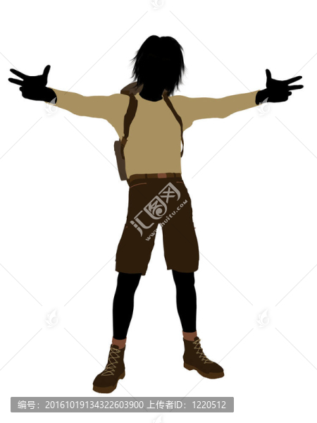 青少年人的剪影