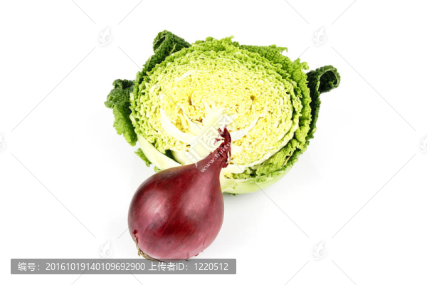 半個(gè)卷心菜和紅洋蔥