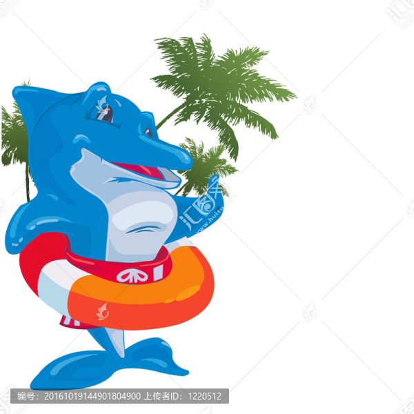 海豚。插畫