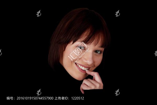 快樂的女孩肖像